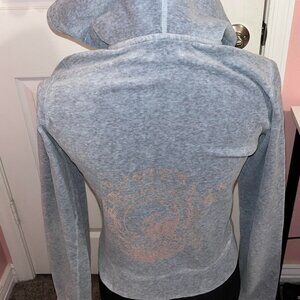 VINTAGE GREY JUICY COUTURE ZIP-UP JACKEY WITH LOGO